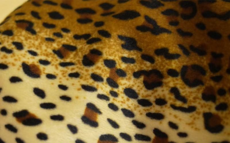 Kurzer Plüsch mit Leopardenmuster